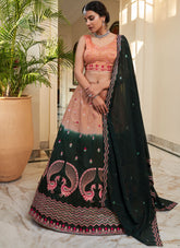 Designer Thread sequins and Mirror Work Party Wear Indian Lehenga